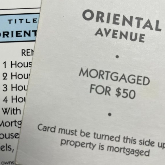 Monopoly Classic Oriental Ave Property Title Deed Card Replacement u - Picture 5 of 5